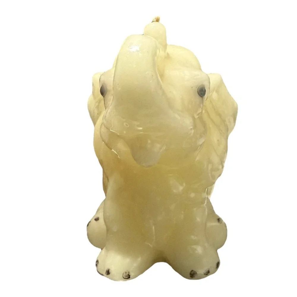 Handmade Vintage Lorelei Candles/Gatlinburg Tennessee, ivory‎ elephant candle